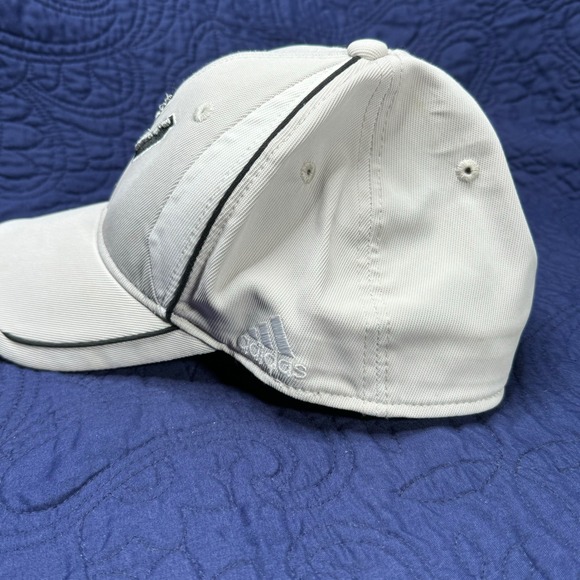 Adidas San Antonio Spurs NBA Baseball Cap Flex Fit M L Beige White Logo - Picture 3 of 6